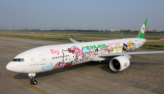 Pesawat Eva Air Hello Kitty, Taiwan