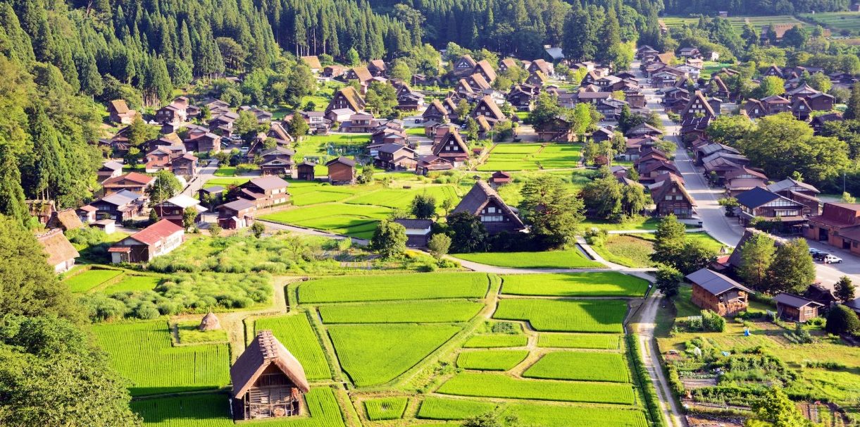 Gokayama adalah suatu wilayah dalam kota Nanto di Prefektur Toyama, Jepang dan telah ditetapkan dalam Situs Warisan Dunia UNESCO karena rumah-rumah tradisionalnya sudah berusia lebih dari 250 Tahun. Bertahannya gaya arsitektur tradisional ini dikaitkan dengan lokasi region tersebut yang terpencil di hulu sungai Shōgawa. Hal ini juga menjadi alasan mengapa gaya hidup dan budaya Gokayama tetap sangat tradisional selama bertahun-tahun setelah sebagian besar negara dimodernisasi. Rumah tradisionalnya bernama Gassho-zukuri yang berarti Dibangun seperti Tangan Dalam Doa karena atap rumah pertanian curam menyerupai tangan para biksu Buddha yang ditekan bersama dalam doa. Gaya arsitektur rumah-rumah di desa ini telah berkembang selama beberapa generasi dan dirancang untuk menahan sejumlah besar salju tebal yang jatuh di wilayah tersebut selama musim dingin. Atap rumahnya dibuat tanpa paku dengan ruang loteng besar yang digunakan untuk membudidayakan ulat sutera. Saat ini, beberapa gassho-zukuri modern telah dibuat sebagai sebuah kamp untuk dikunjungi oleh kelompok anak-anak sekolah agar mereka merasakan suatu pengalaman dari kehidupan di desa-desa pegunungan yang terjal ini.