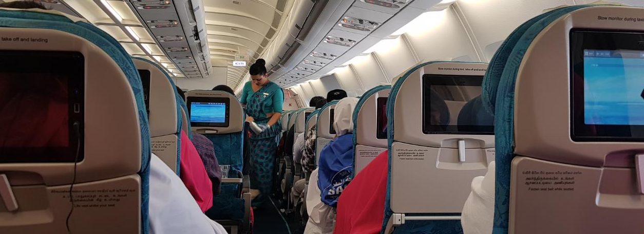 Foto dalam penerbangan Srilankan Airlines