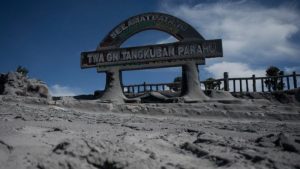 Panorama keindahan Gunung Tangkuban Perahu. (Antara)