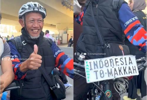 Kakek Supriadi nggowes dari Tangerang Selatan sampai ke Makkah demi penuhi panggilan Allah SWTKakek Supriadi nggowes dari Tangerang Selatan sampai ke Makkah demi penuhi panggilan Allah SWT