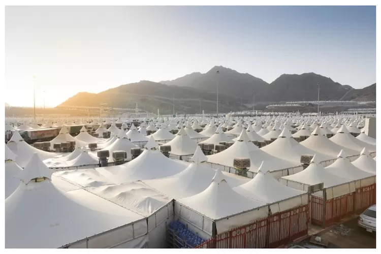 Tenda jamaah haji Indonesia di Mina dilengkapi tangki air cadanganTenda jamaah haji Indonesia di Mina dilengkapi tangki air cadangan