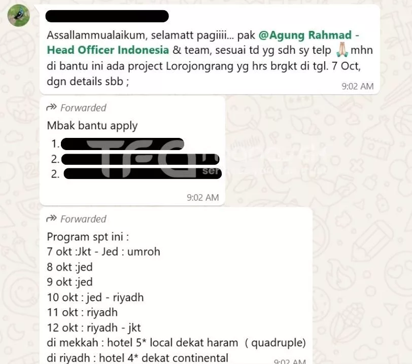 TFA manasek Sukses Handling Umroh VIP Pejabat BUMN dengan Sempurna 1 tfa manasek Handling Umroh VIP pejabat BUMN2